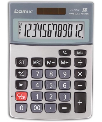 Calculator Comix 12 Digits Silver Cs-1222