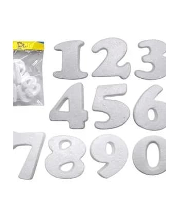 STYROPOR NUMBERS 810CM 10PCS/PACK H-155 18BS116