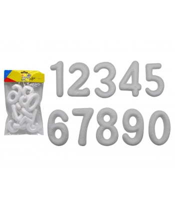 STYROPOR NUMBERS 8CM 10PCS/PACK H-157 18BS117