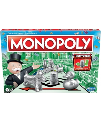 Monopoly Game, Family Board Games for 2 to 6 Players & Kids Ages 8 and Up, Includes 8 Tokens HBGMC1009E