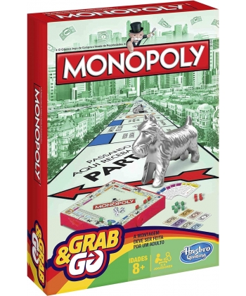 Monopoly Grab & Go Game Fantasy Board Game For Families and Kids B1002E