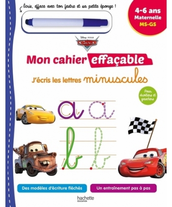 Disney - Cars Mon Cahier Effacable - J Ecris