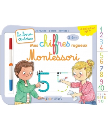 Les Livres-Ardoises Mes Chiffres Rugueux Montessori