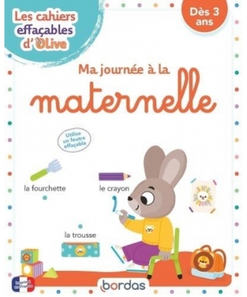Cahier Effacable Olive Journee Bordas