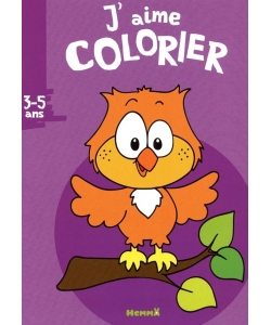Hemma J Aime Colorier 3/5Ans Hibou