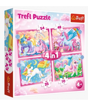 Trefl Puzzle 4 In 1 Unicorn 34389
