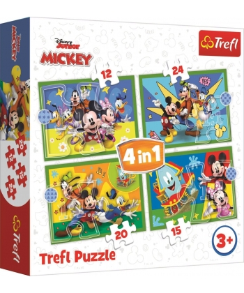 Trefl Puzzle 4 In 1 Mickey 34616