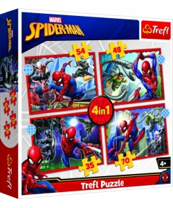 TREFL PUZZLE 4 IN 1 SPIDERMAN 34384