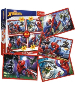 TREFL PUZZLE 4 IN 1 SPIDERMAN 34384