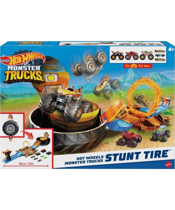 Hotwhorls Monster Trucks Stunt Tires Play Set AFH-006