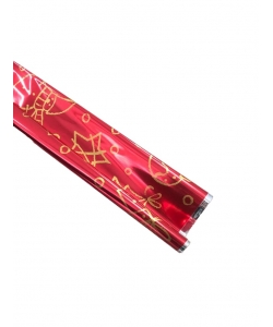 Christmas Wrapping Paper 70*100 Cellophane Red/Gold Printed