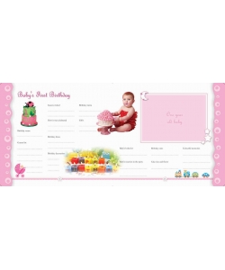 Om Books Baby Record Books Pink Book
