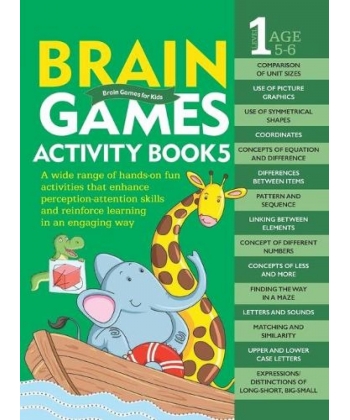 Om Books Brain Games Activity Book 5 (Level 1)