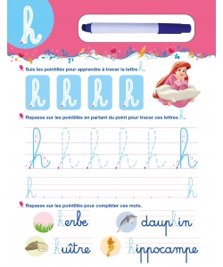 Disney Princesses Mon Cahier Effacable J Ecris Les Lettres Minuscule