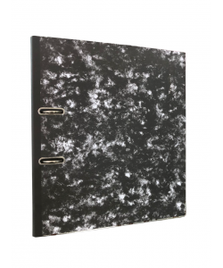 Box File Mintra Marble A4 80Mm Mech Black 14349