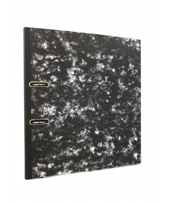 Box File Mintra Marble A4 80Mm Mech Black 14349