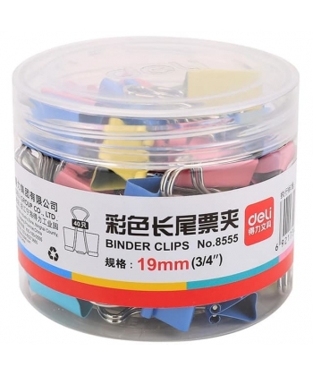 Binder Clip Deli 19Mm 40/Pack Assorted 8555