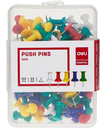 Pushpin Deli Color Head 100/Pack 0031