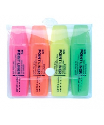 Highlighter M&G 4/Pack Neon Assorted