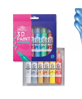 Acrylic Paint Phoenix 3D Pearl 6/Pack