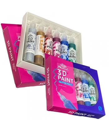 Acrylic Paint Phoenix 3D Glitter 6/Pack