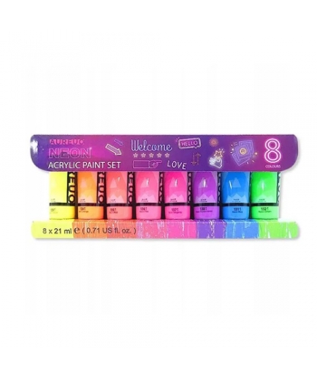 Acrylic Paint Phoenix 21Ml 8/Pack Neon
