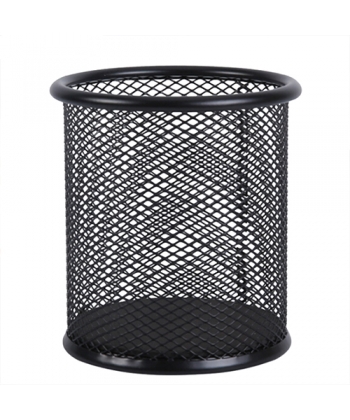 Pen Holder M&G Round Metal 7.8X10Cm Black