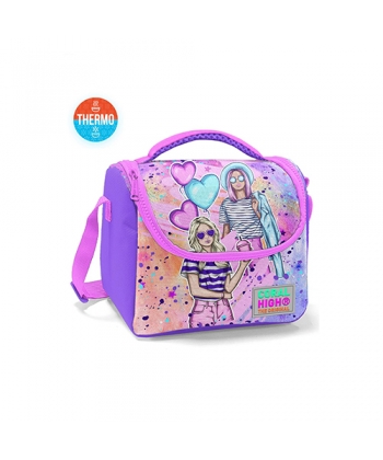 Lunch Bag Coral High Kids Girls Heart Thermo