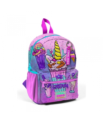 Backpack Coral High Kids Ice Cream Unicorn Small