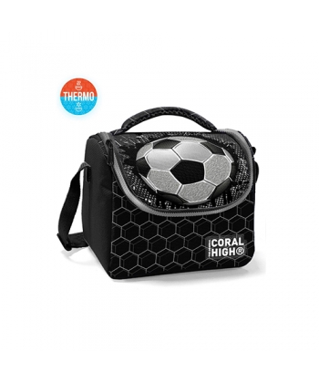 Lunch Bag Coral High Kids Football Black Thermo