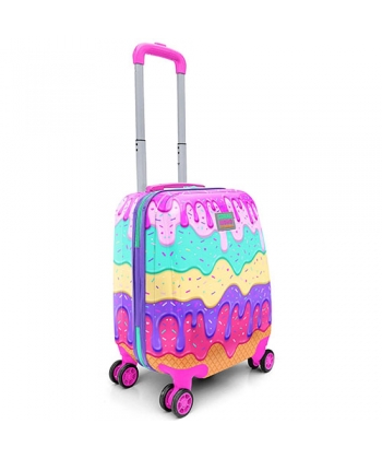 Luggage Bag Tie Dye Ice Cream Coral High Small