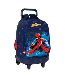 Backpack Spiderman Neon W/Removable Trolley Large