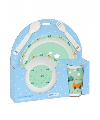Plates And Cutlery Set Cars