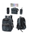 Backpack Black Genius Set 4 Pcs Printed