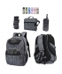 Backpack Grey Genius Set 4 Pcs