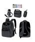 Backpack Dark Grey Genius Set 4 Pcs