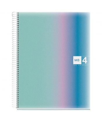 Notebook Mr Aurora A4 Ruled 4Sub 120Sh 70G Pp Santorini 4259