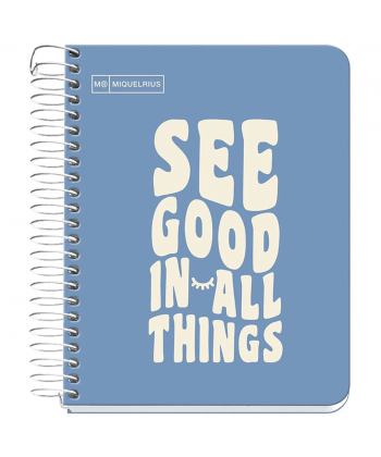 Notebook Mr Messages A6 Squared 1Sub 100Sh 90G Pp Spiral Cap