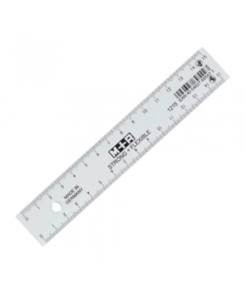 Ruler Plastic M+R 1215 0300 Size 15 Cm Strong + Flexible Transparent