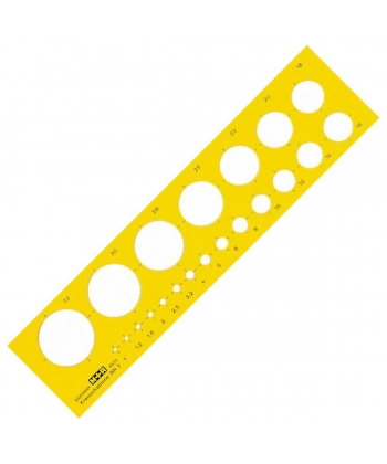 Ruler Template M+R Circle 248X60X1.5Mm 8503 0670