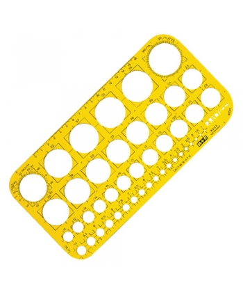 Ruler Template M+R Circle 260X130X2Mm 8523 0670