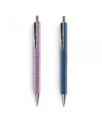 Pen Ballpoint Mr Metallic Glitter Pink Blue 11255