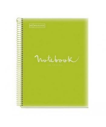 Notebook Mr Emotions A4 Ruled 5Sub 120Sh 90G Pp Spiral Lime