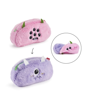 Pencil Case Mr Monster Reversible Pink Lilac 16426