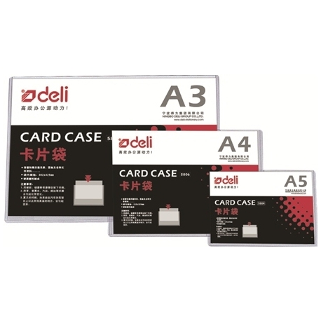 Folder Deli Pvc A3 Card Case Rigid 5808