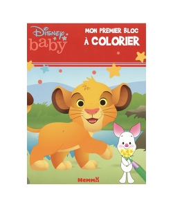 Disney Baby Mon Premier Bloc A Colorier Simba
