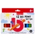 Big point felt tip set Bruynzeel | 12 colours