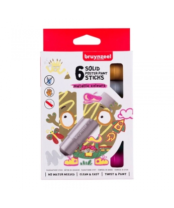 Marker Bruynzeel Solid Poster Paint Stick 6/Pack Metallic 60159206
