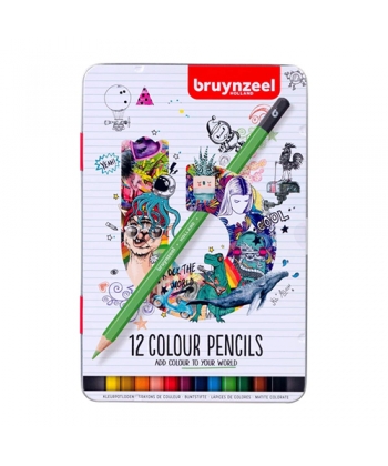 Colored Pencil Bruynzeel Tin Box 12/Pack 60212212