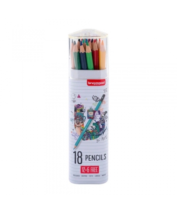 Colored Pencil Bruynzeel Tin Box 12 + 6 Free 60212218